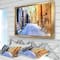 Designart - Pictorial Street of Old Italy - Cityscape Framed Canvas Art Print